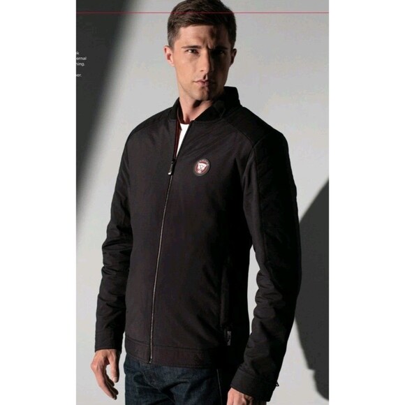 Jaguar Motors Men’s Contemporary Black Jaguar Emblem Drivers Jacket - Size Small - Picture 1 of 16